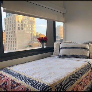 Floral Patterned Twin Duvet Cover & Sham